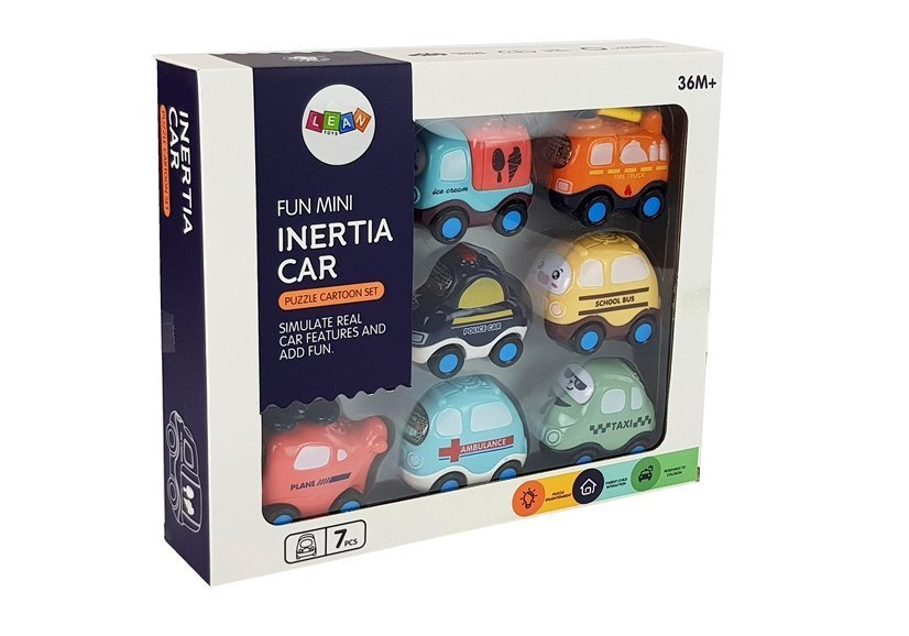 Žaislinių mašinėlių rinkinys lean toys, 7vnt.