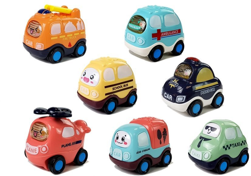 Žaislinių mašinėlių rinkinys lean toys, 7vnt.