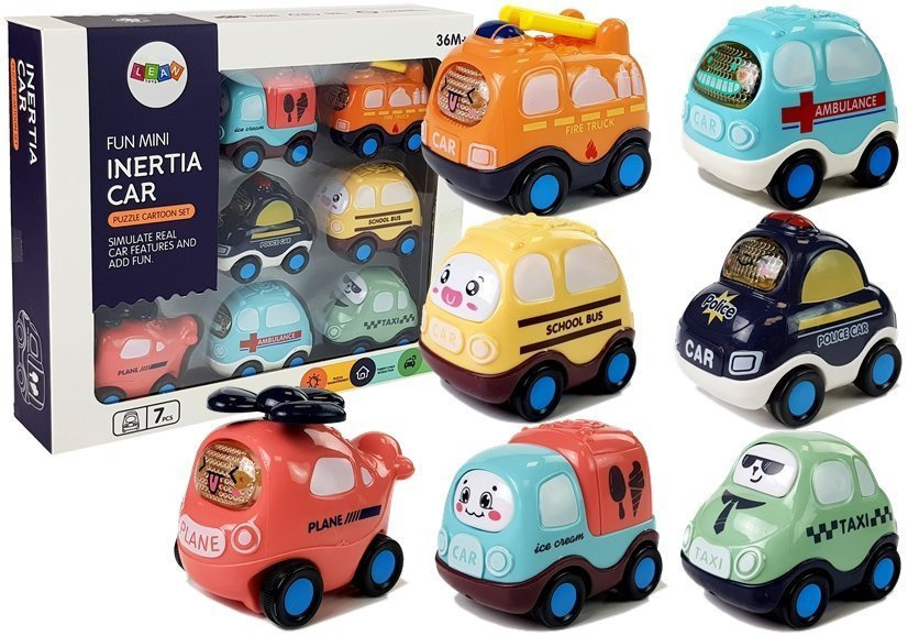 Žaislinių mašinėlių rinkinys lean toys, 7vnt.