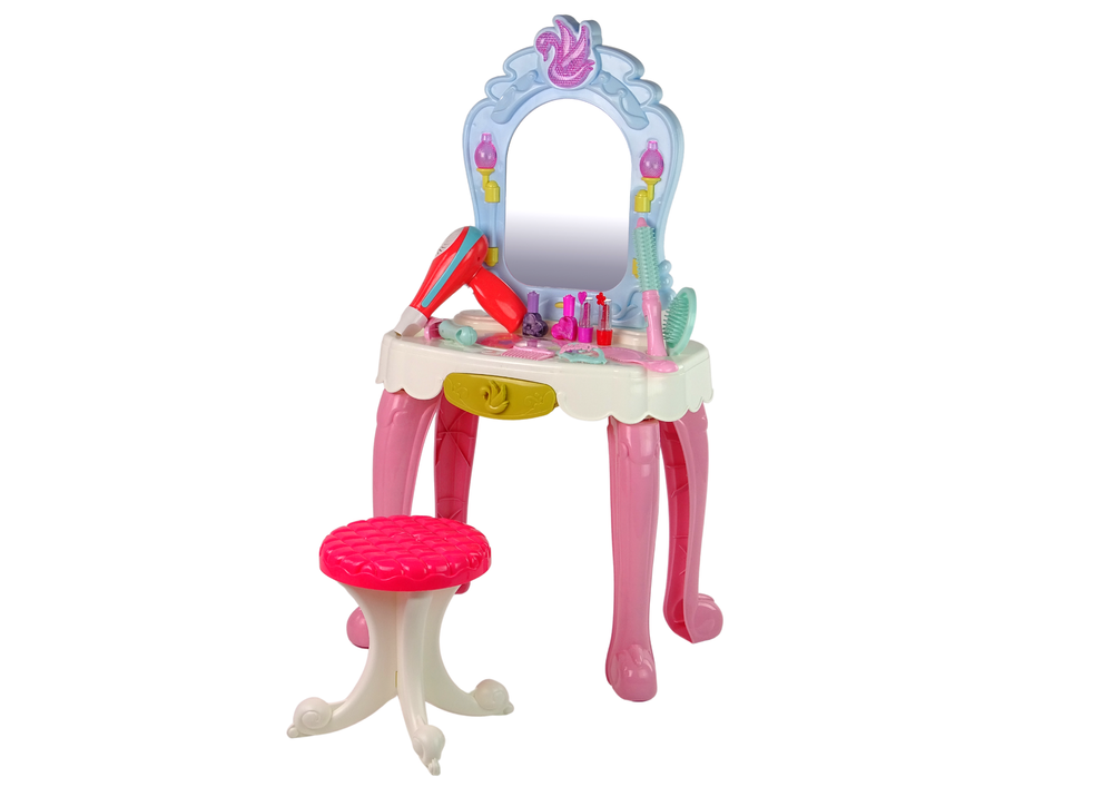 Vaikiškas kosmetinis staliukas su priedais lean toys