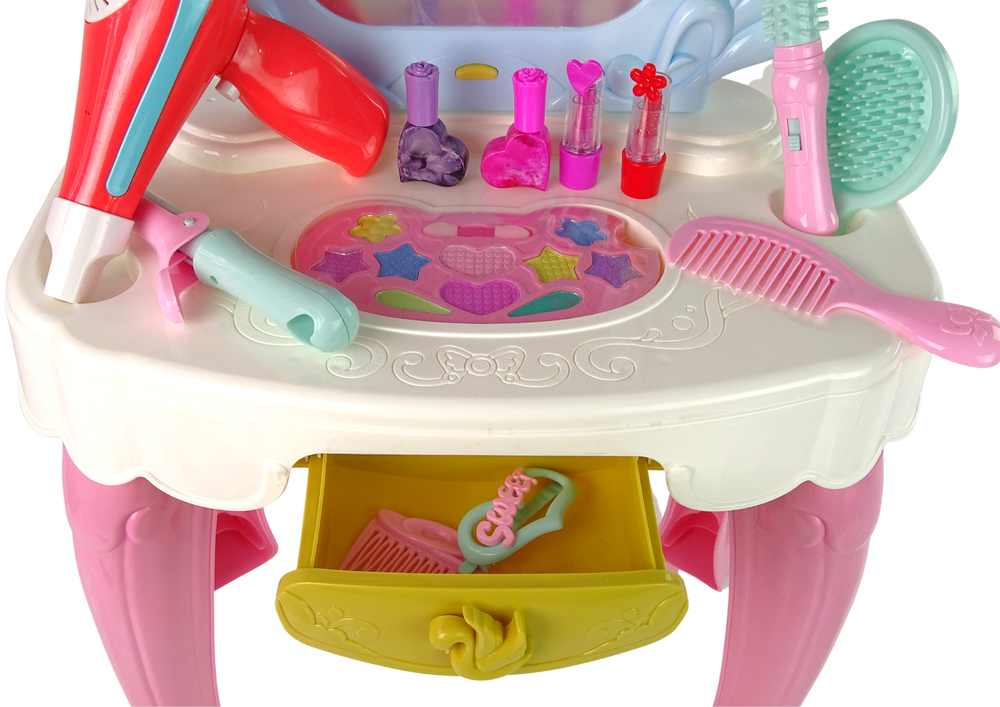 Vaikiškas kosmetinis staliukas su priedais lean toys