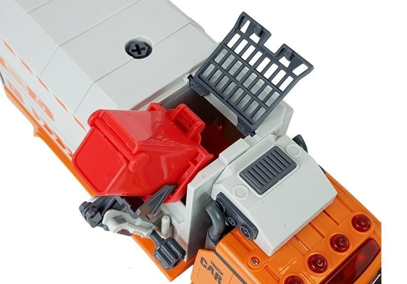 Žaislinė atliekų rūšiavimo mašina lean toys, oranžinė