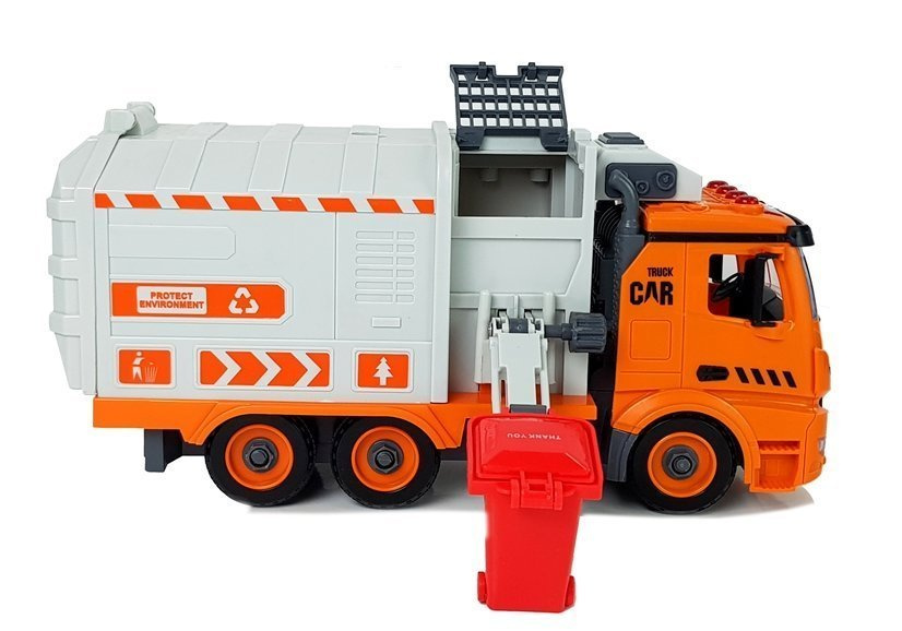 Žaislinė atliekų rūšiavimo mašina lean toys, oranžinė