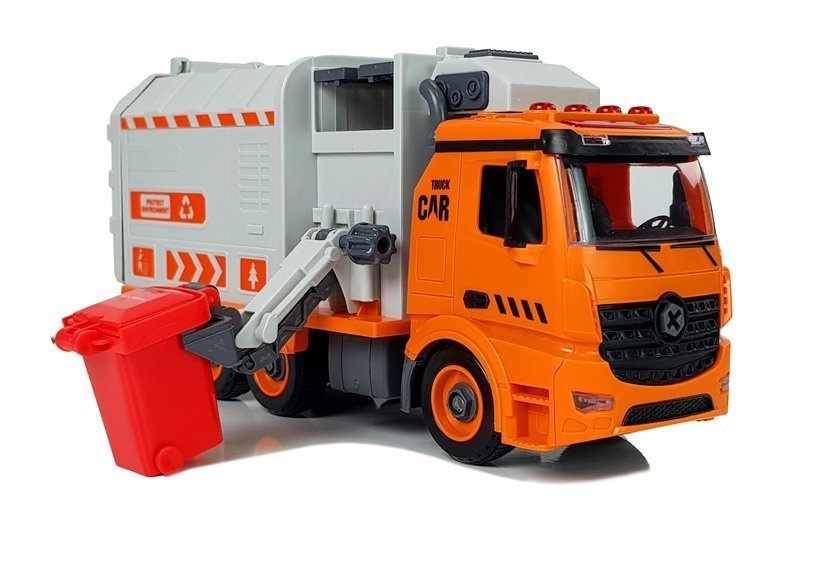 Žaislinė atliekų rūšiavimo mašina lean toys, oranžinė