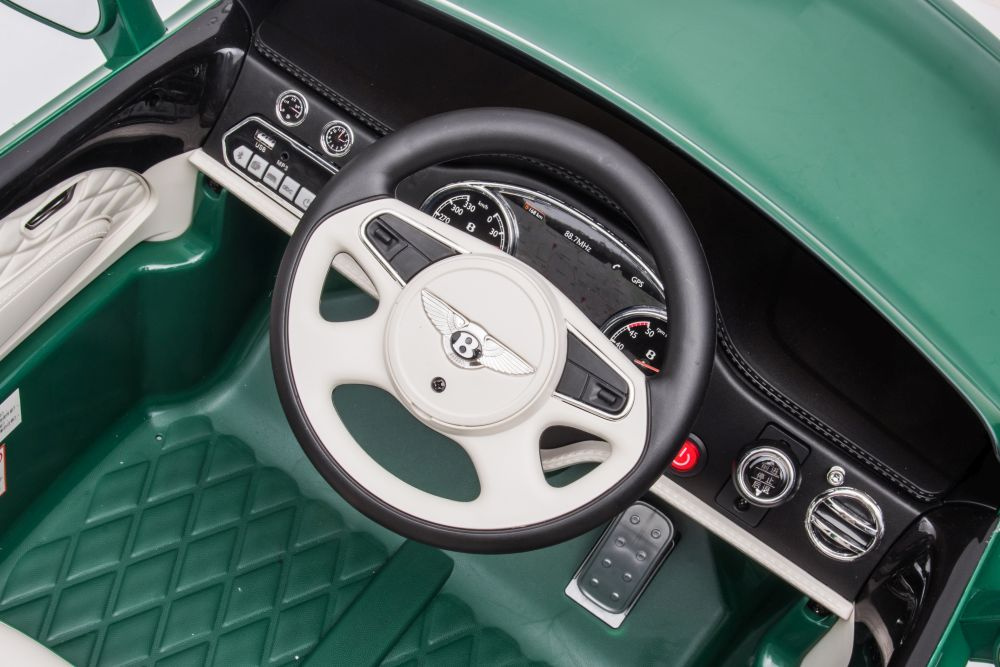 Vienvietis elektromobilis bentley mulsanne lean car, žalias