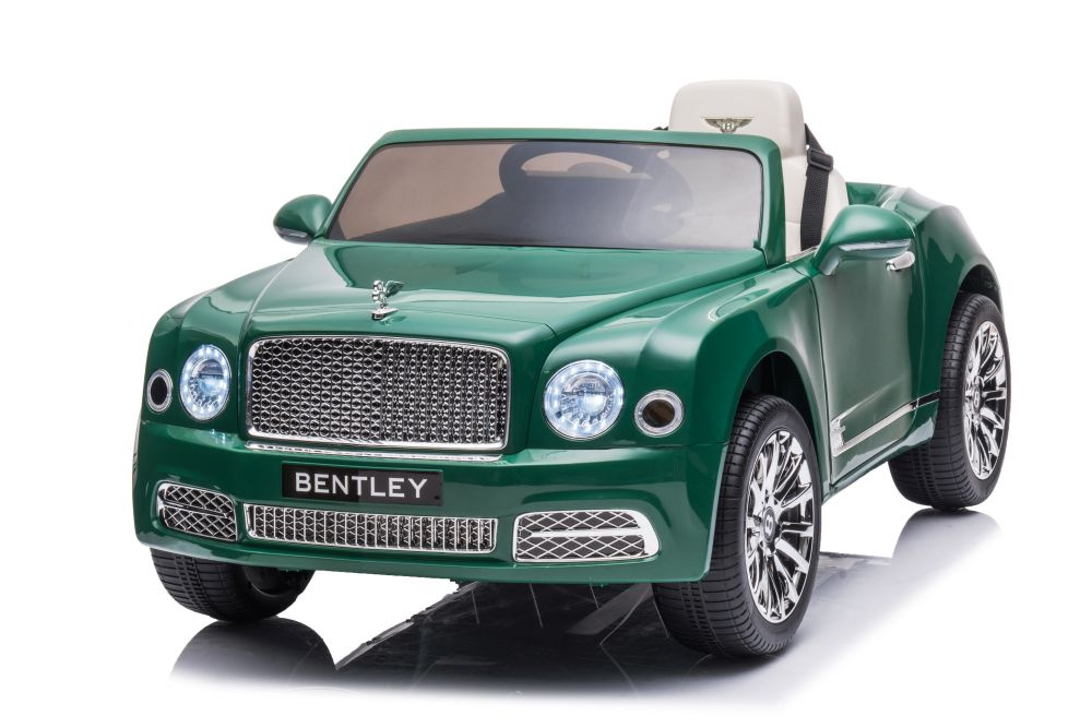 Vienvietis elektromobilis bentley mulsanne lean car, žalias