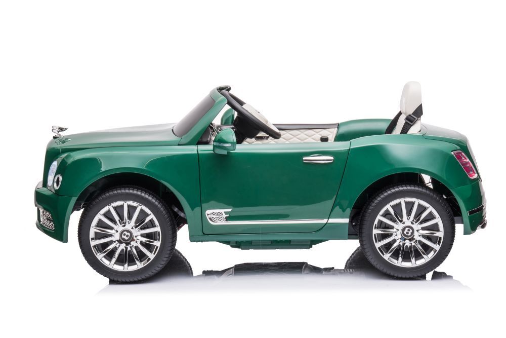 Vienvietis elektromobilis bentley mulsanne lean car, žalias