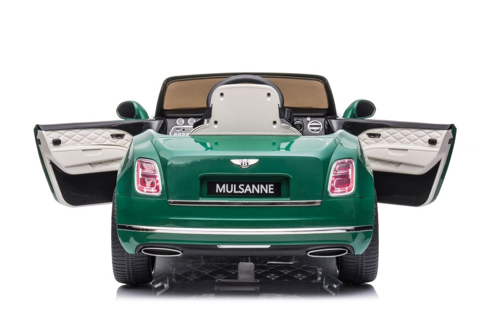 Vienvietis elektromobilis bentley mulsanne lean car, žalias