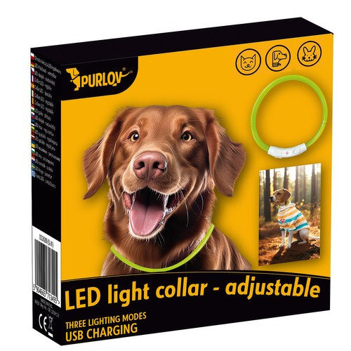 LED antkaklis Purlov 24200, 20-70 cm
