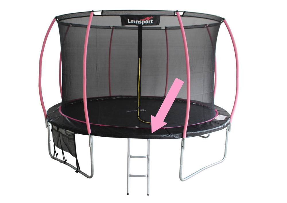 Batuto spyruoklių apsauga lean sport max 183 cm, juoda/rožinė