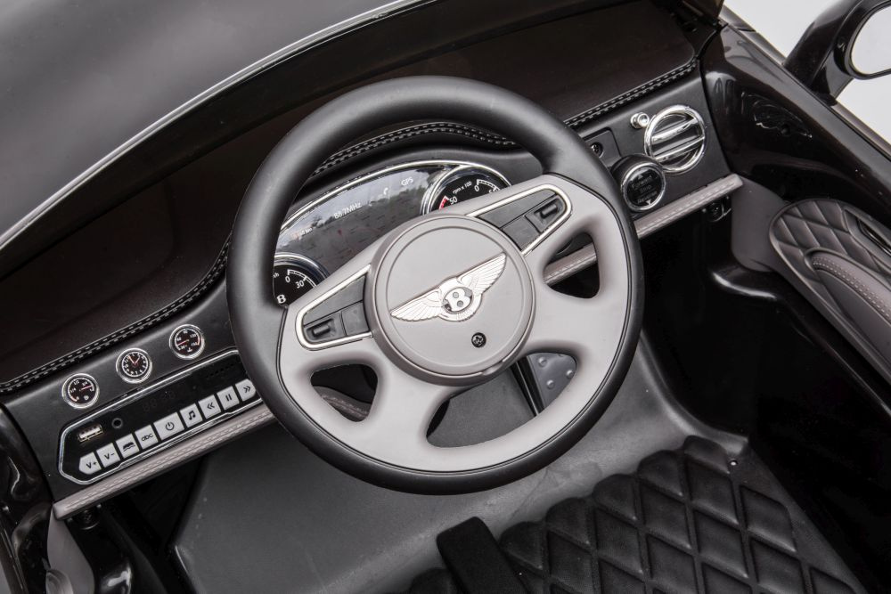 Vienvietis elektromobilis bentley mulsanne lean car, juodas