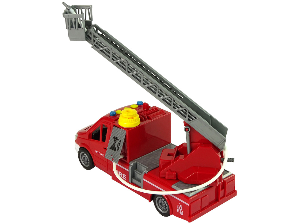 Žaislinis ugniagesių sunkvežimis berniukams lean toys, raudonas