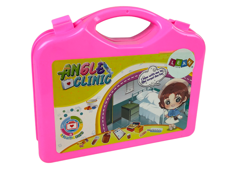 Žaislinis daktaro rinkinys leantoys, rožinė
