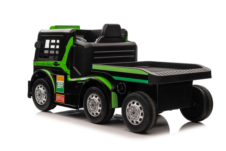 Vienvietis elektromobilis su priekaba mercedes-benz axor xmx622, žalias