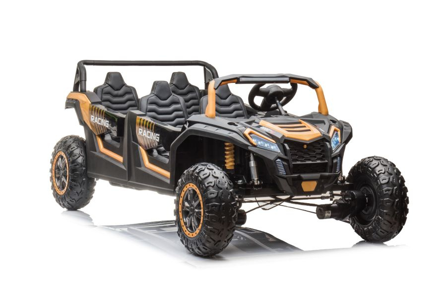 Keturvietis vaikiškas elektromobilis buggy a033, auksinis
