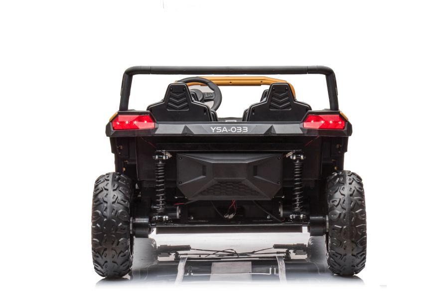 Keturvietis vaikiškas elektromobilis buggy a033, auksinis