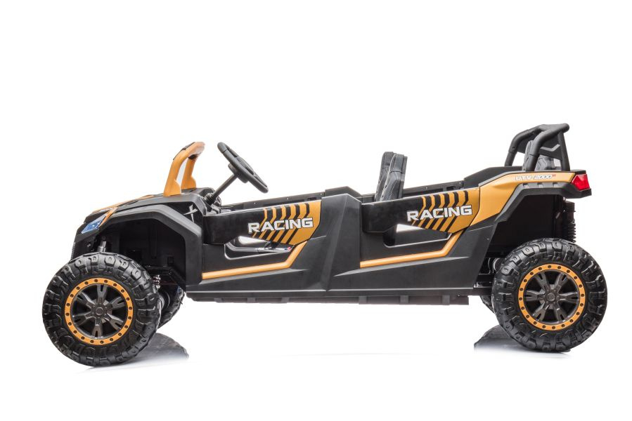 Keturvietis vaikiškas elektromobilis buggy a033, auksinis