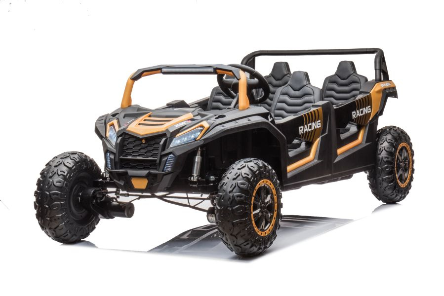 Keturvietis vaikiškas elektromobilis buggy a033, auksinis