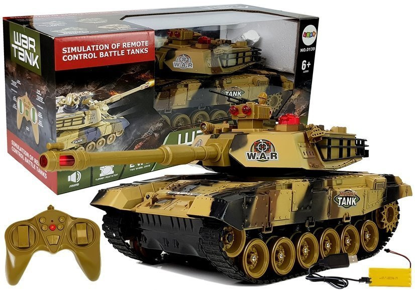 Didelis tankas valdomas radijo bangomis war tank žalia