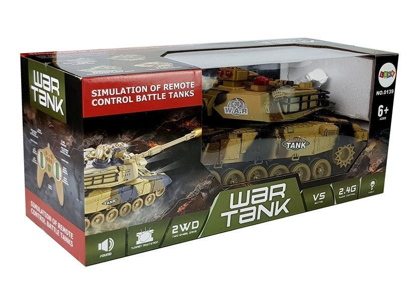 Didelis tankas valdomas radijo bangomis war tank žalia