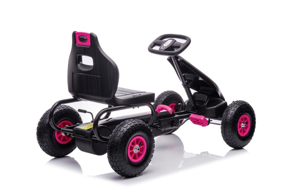 Vaikiškas pedalinis kartingas lean cars g18, rožinis