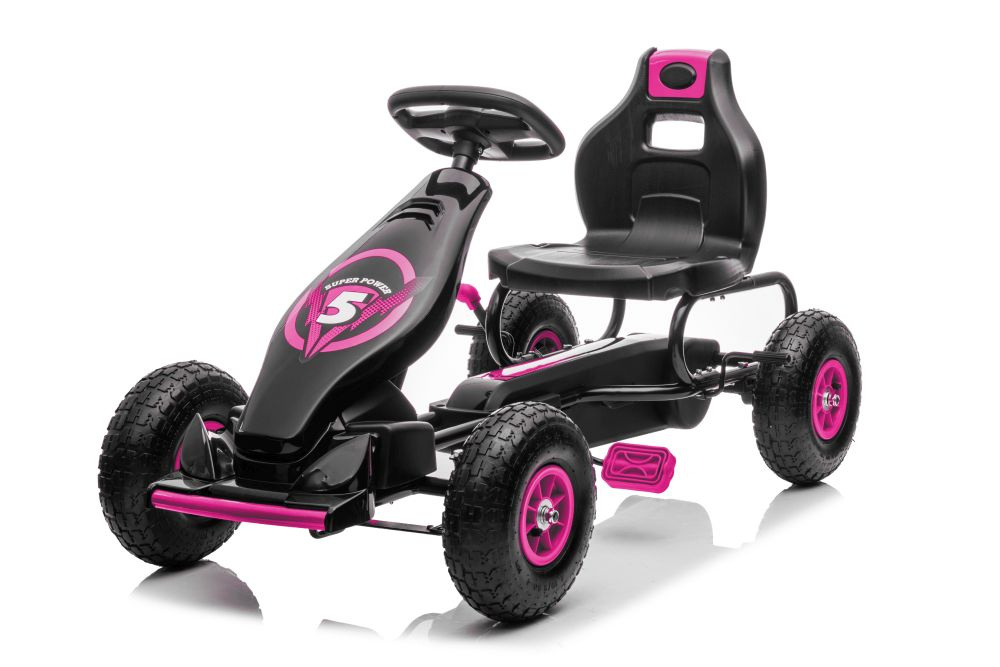 Vaikiškas pedalinis kartingas lean cars g18, rožinis