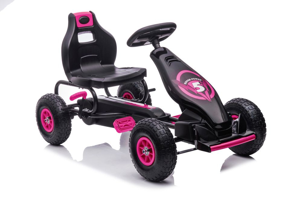 Vaikiškas pedalinis kartingas lean cars g18, rožinis