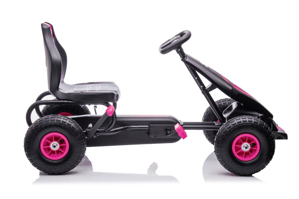 Vaikiškas pedalinis kartingas lean cars g18, rožinis