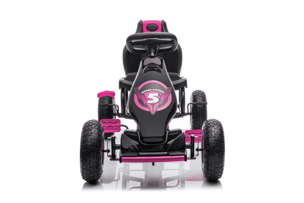 Vaikiškas pedalinis kartingas lean cars g18, rožinis