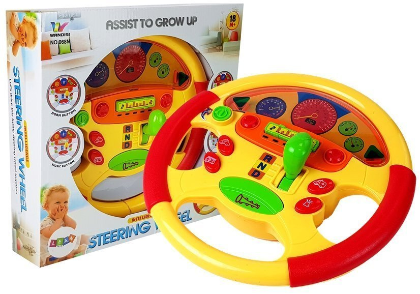 Žaislinis vairas lean toys su garsais ir šviesomis