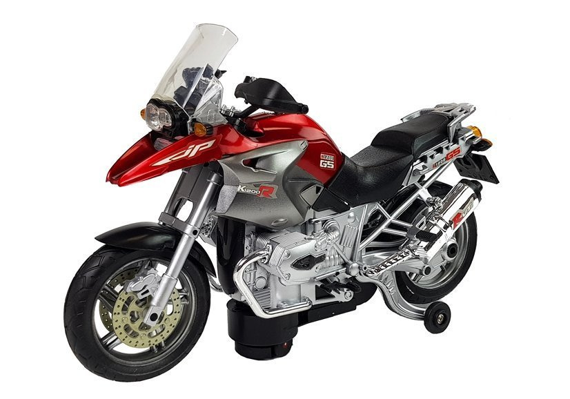 Žaislinis motociklas su šviesų ir garso efektais lean toys, raudonas