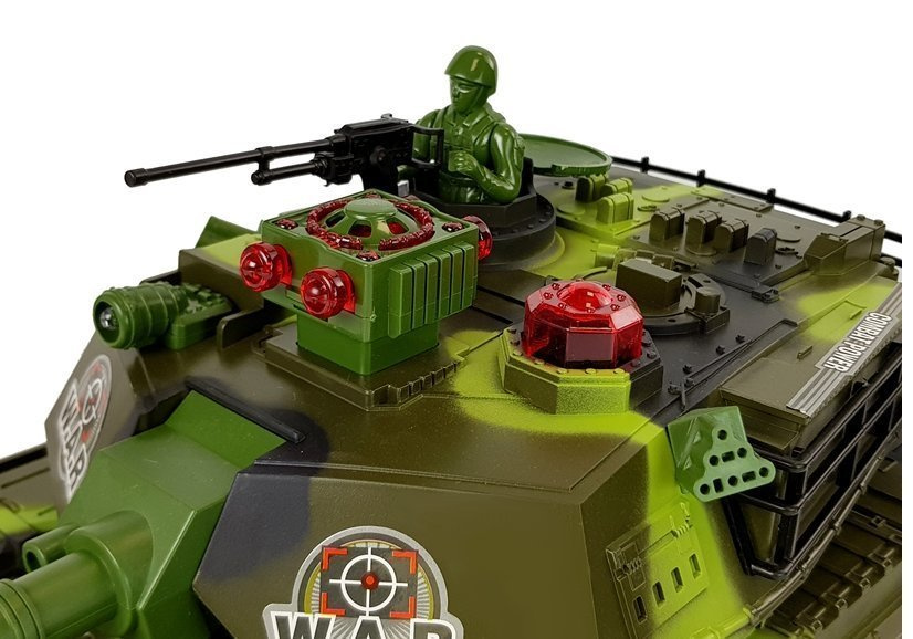 Tankas valdomas radijo bangomis war tank, žalia/juoda