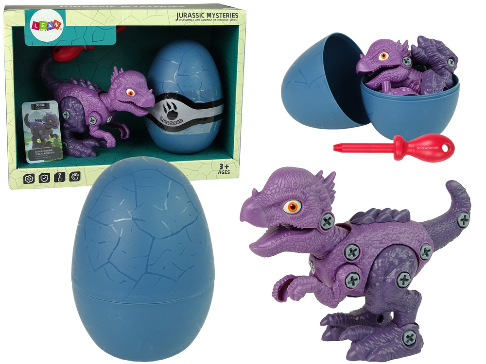 Dinozaurų rinkinys lean toys, violetinis