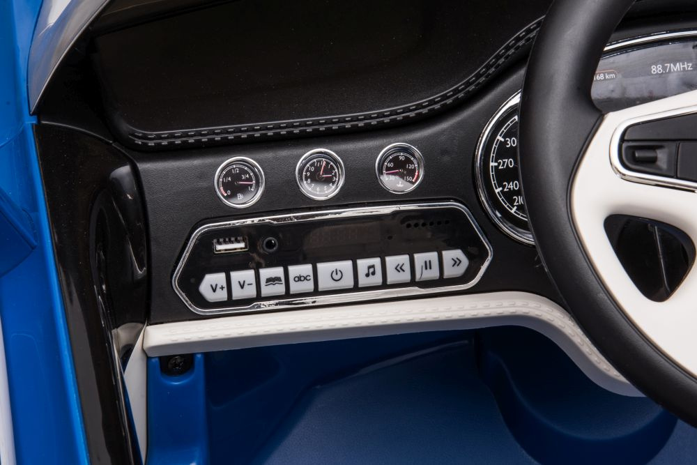 Vienvietis elektromobilis bentley mulsanne lean car, mėlynas