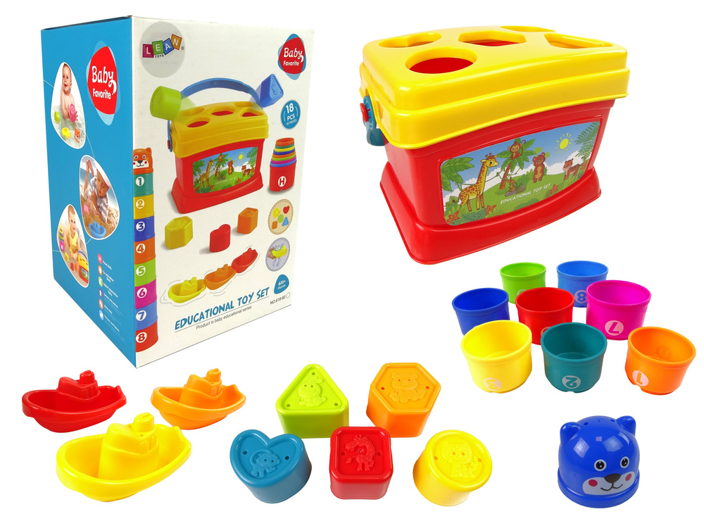 Lean toys mokomieji kaušiniai puodeliai piramidės valčių rūšiuotojas voniai