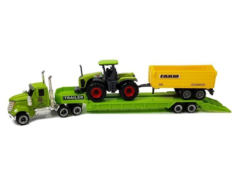 Žemės ūkio transporto priemonių su gyvūnų figūromis rinkinys leantoys
