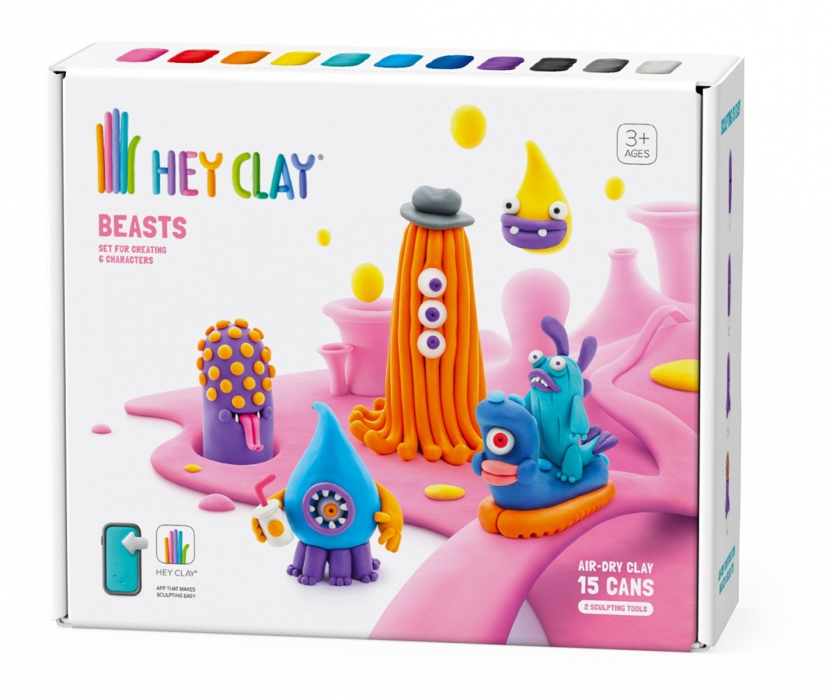 Modeliavimo masė hey clay , 3+, spalvota