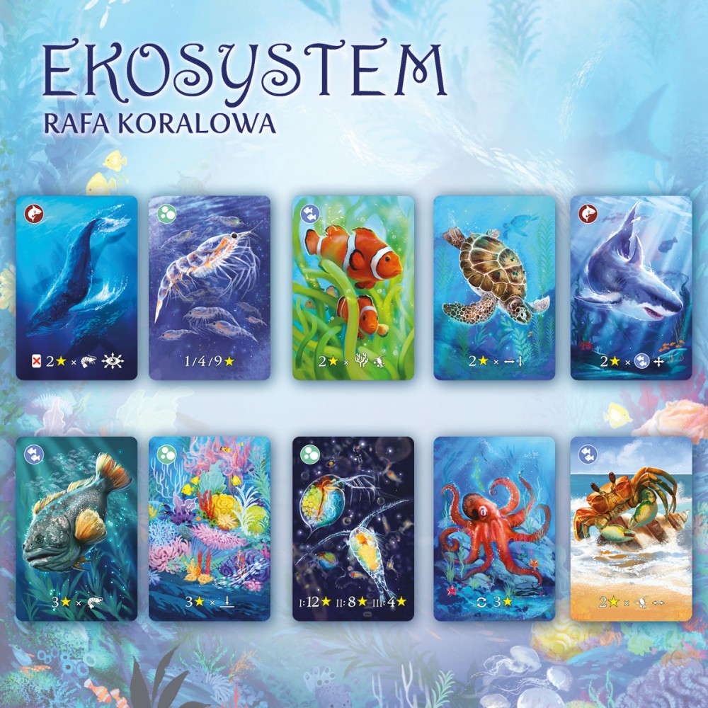 Koralinių jūrų ekosistema su 2 rėmeliu