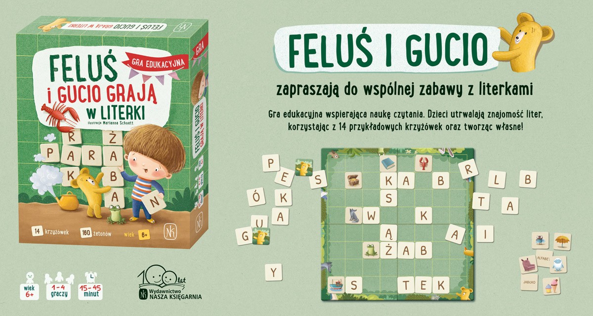 Švikiai feliksas ir gustas žaidžia raidėmis