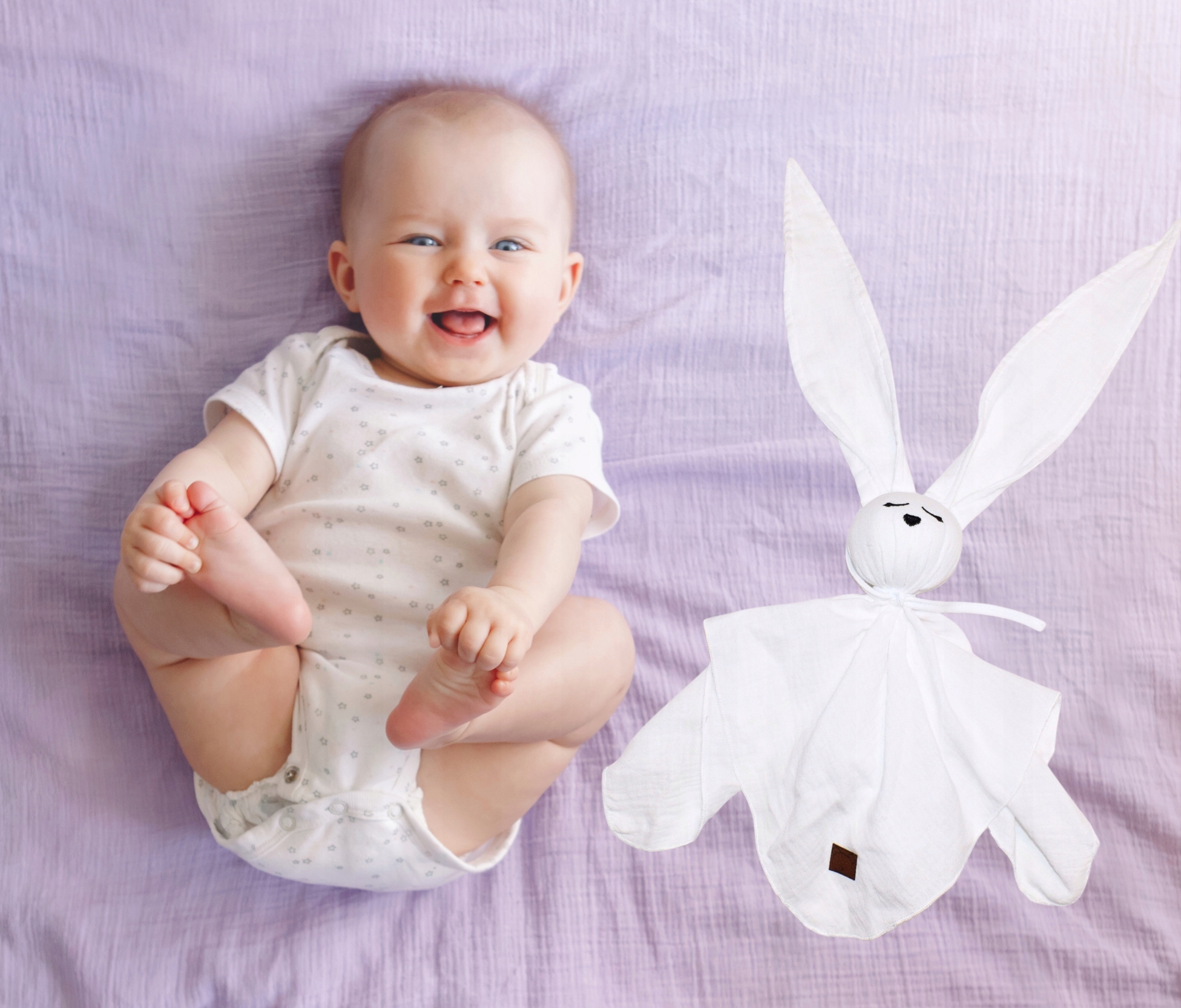Baby baby  Kūdikių migdukas triušiukas, baltas