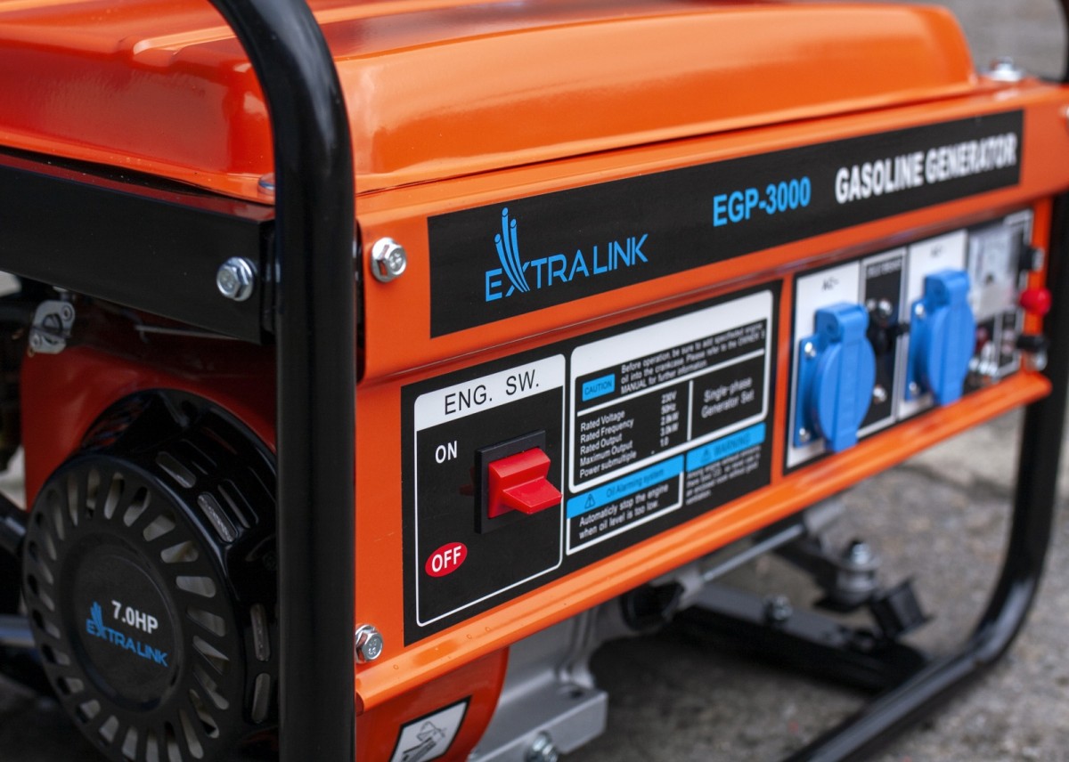 Benzininis elektros generatorius Extralink EGP-3000, 3000W, Native