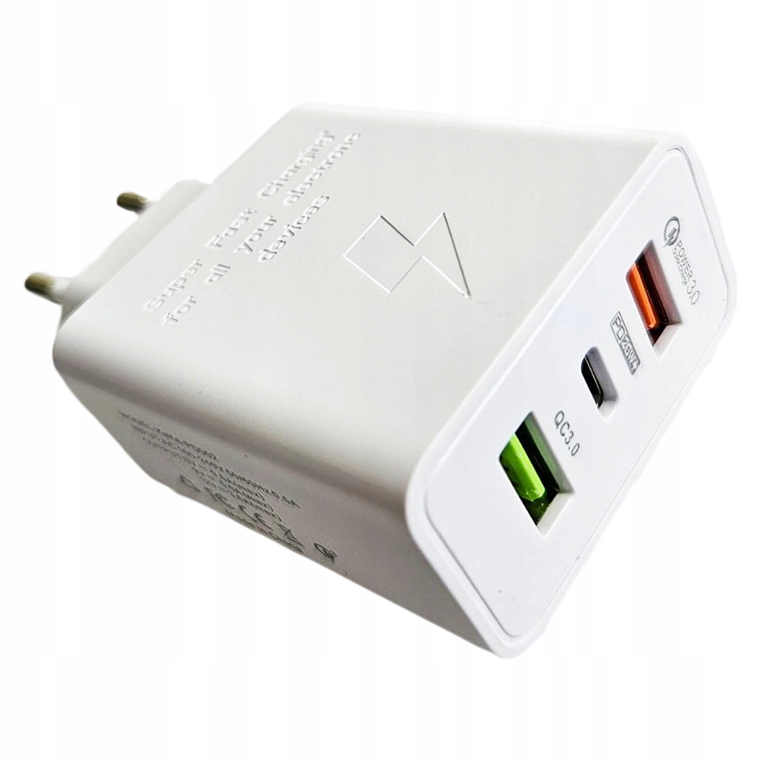 50w 2x usb qc + usb-c pd įkroviklis