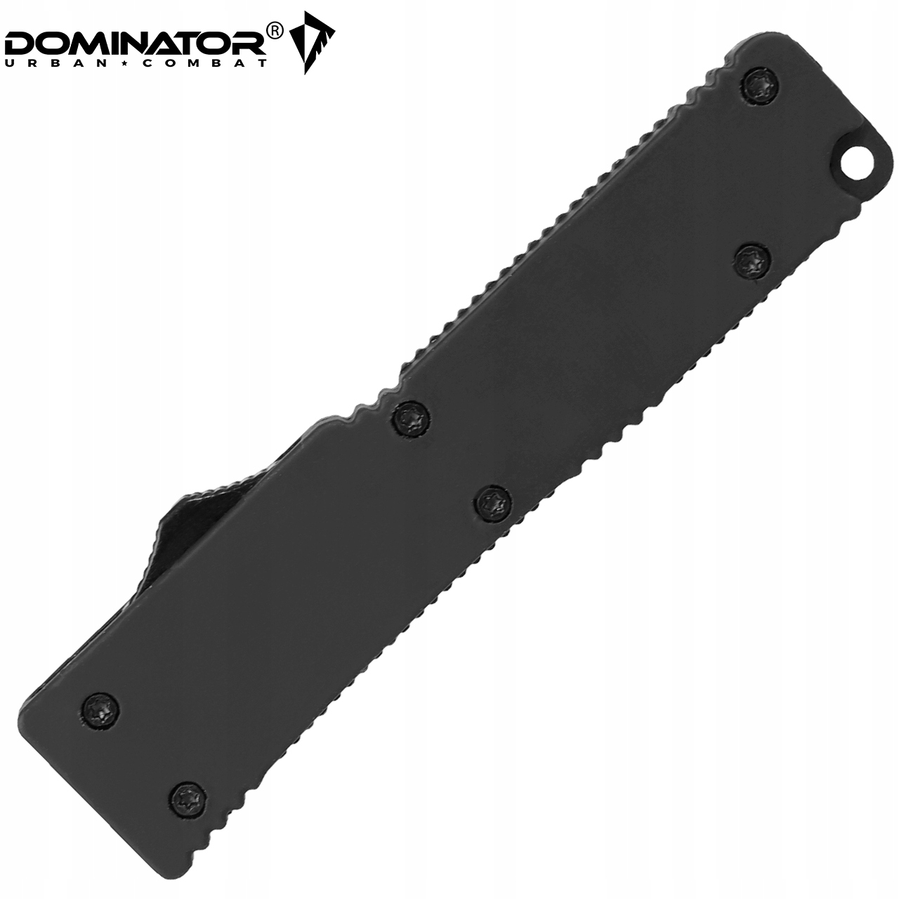 Dominator Urban Combat Sulankstomas peilis su priekinio atidarymo mechanizmu, ašmenys 4,8 cm, juodas