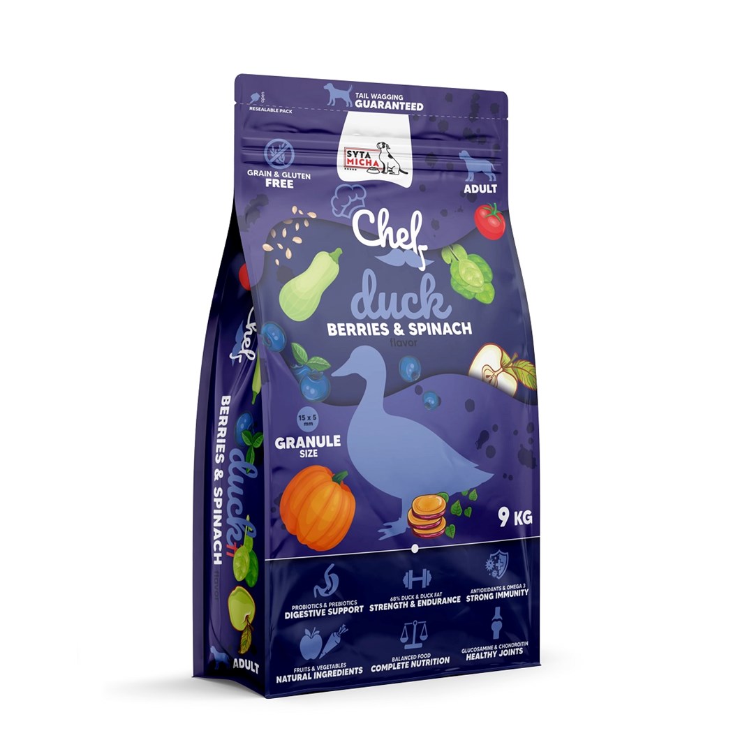 Syta micha chef su antiena, uogomis ir špinatais, 9 kg