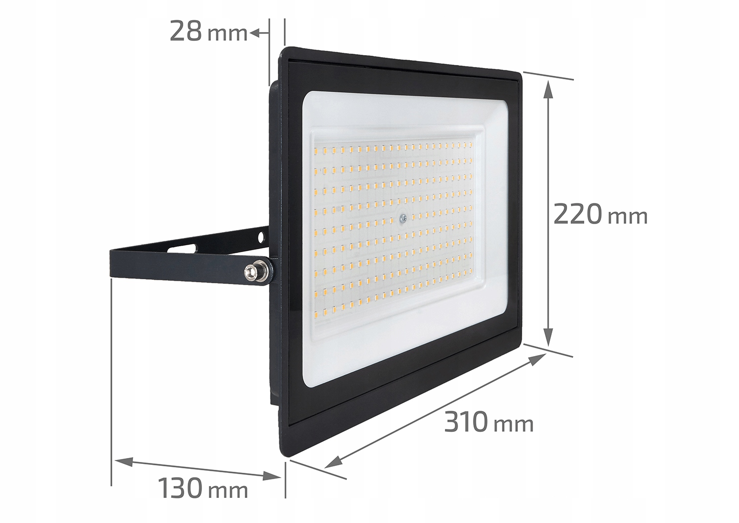 CUDI 2in1 prožektorius - LED halogeninis 150W - Juodas - Šaltai baltas (6500K)