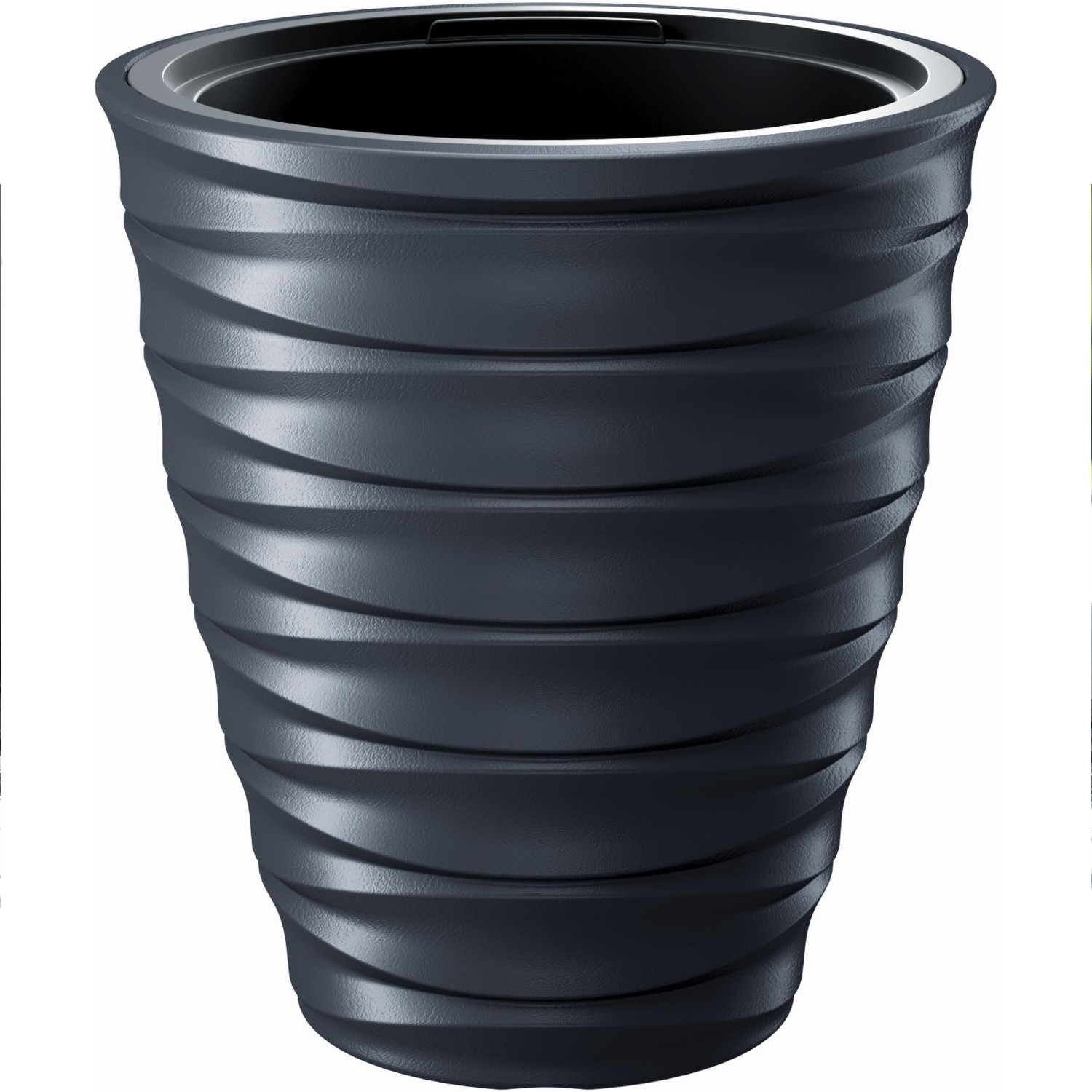 Gėlių vazonas Prosperplast Freze DBFE400-S433, juodas, 38.3x41.9 cm