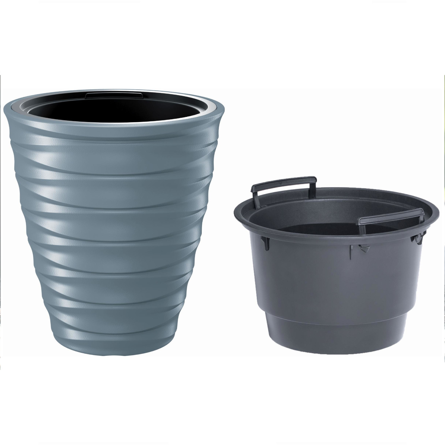 Gėlių vazonas Prosperplast Freze DBFE400-443U, pilkas