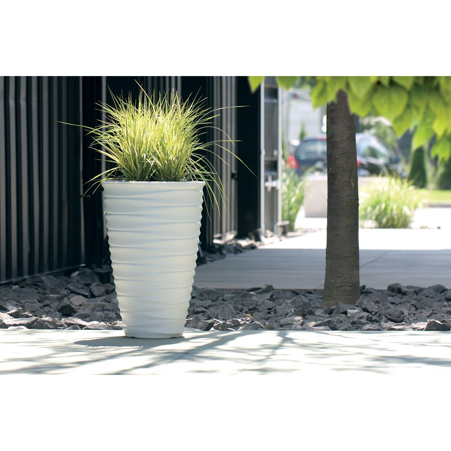 Gėlių vazonas Prosperplast Freze DBFE300-S449, baltas