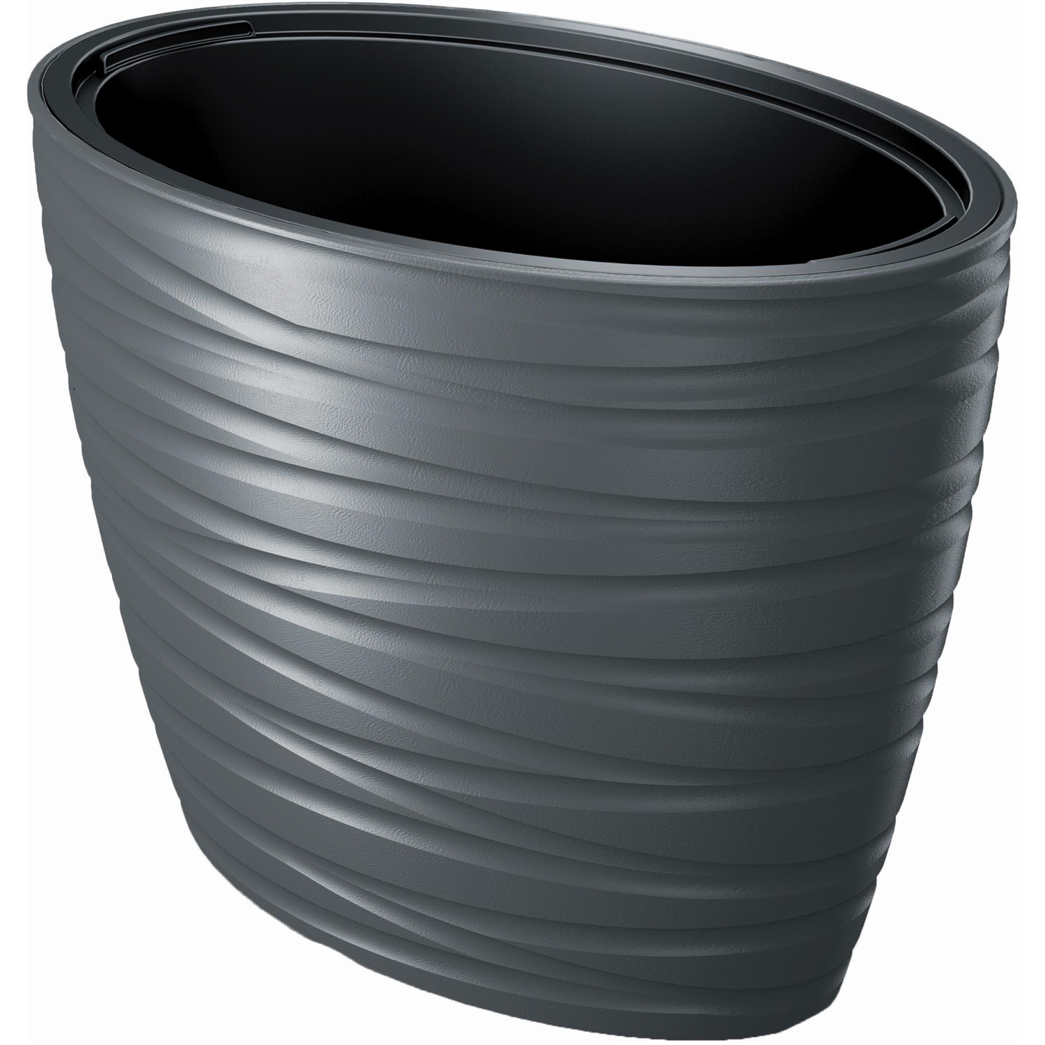 Gėlių vazonas Prosperplast Maze DBMZE600-S433, juodas