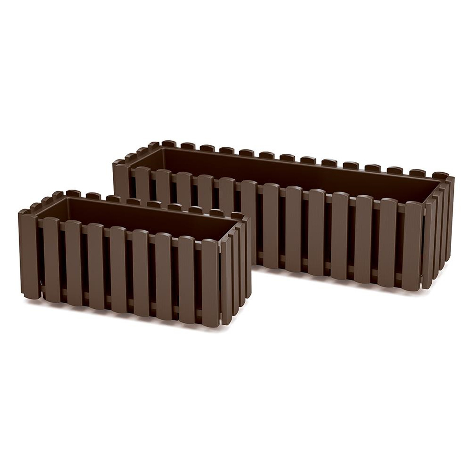 Gėlių vazonas Prosperplast Boardee Fencycase DDEF400-R222, rudas